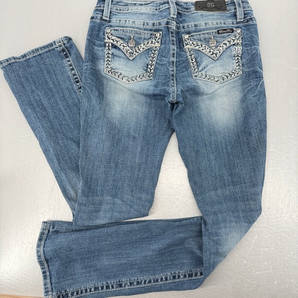 Miss Me Denim - Miss Me Chloe Boot Jeans Womens 29 Medium Wash Sequin Embroidered M3273B MS59